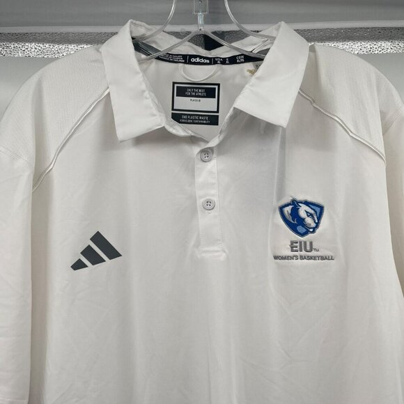 Adidas Mens Polo Shirt Eastern Illinois Womens Basketball Size XL New - Picture 2 of 9